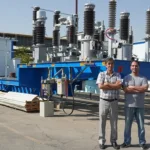 بازديد و تست جناب آقاي مهندس باشقره مشاور فني شرکت توليد برق انرژي خورشيدي صحرا ( زنجيره کشت و صنعت آشوراده) از يک دستگاه پست سيار 63/20 کيلو ولت